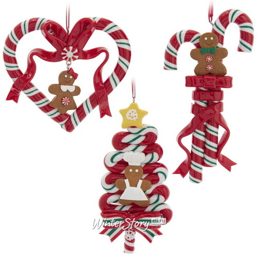 Набор елочных игрушек Christmas Sweetmeats 11-15 см, 3 шт, подвеска Kurts Adler