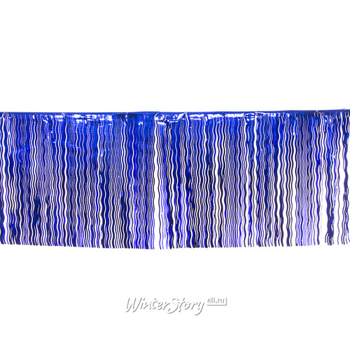 Дождик волнистый 50*150 см синий MOROZCO