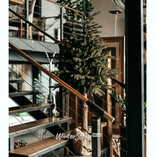 Искусственная елка Alaska 155 см с натуральным стволом, ЛИТАЯ + ПВХ Decorland