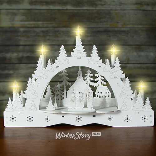 Светильник-горка Рождественский хор 35*24 см, 5 теплых белых LED ламп, батарейка Koopman