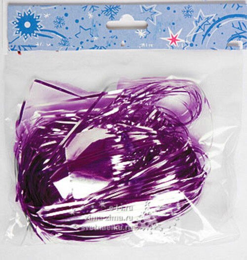 Дождик 150*7.5 см фиолетовый Snowmen