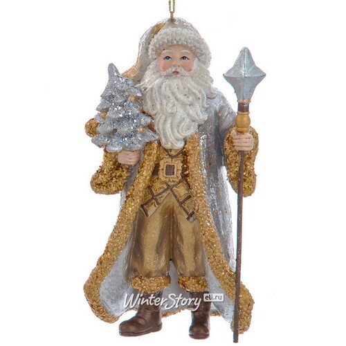 Елочная игрушка Санта с елочкой: Berceuse 13 см, подвеска Kurts Adler