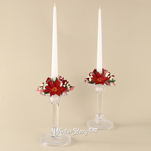 Высокие свечи Андреа Velvet 30 см, 10 шт, белые Candleslight