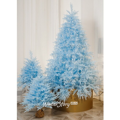 Искусственная елка Голубая 210 см, ЛИТАЯ 100% Max Christmas