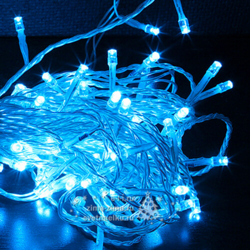 Светодиодная гирлянда 24V Premium Led 200 небесно-голубых LED ламп 20 м, прозрачный СИЛИКОН, соединяемая, IP54 BEAUTY LED
