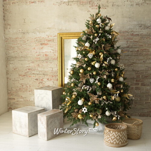 Искусственная елка с лампочками Версальская 240 см, 560 теплых белых ламп, ЛИТАЯ 100% Max Christmas