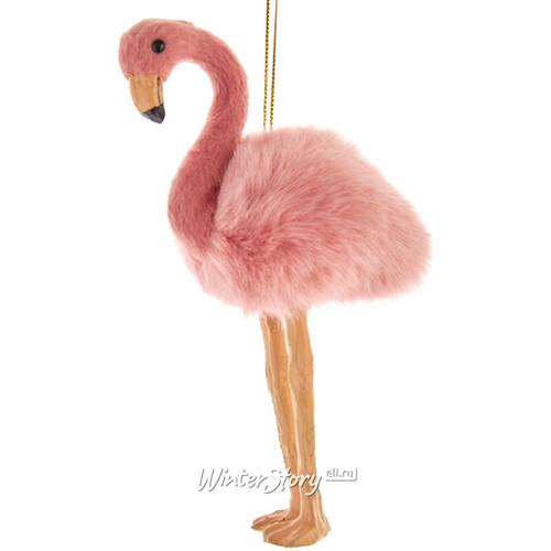 Елочная игрушка Пушистый Фламинго Розарио 15 см, подвеска Kurts Adler