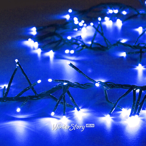 Электрогирлянда Фейерверк Cluster Lights 200 синих микроламп, 2 м, синий ПВХ, соединяемая, IP20 Snowhouse