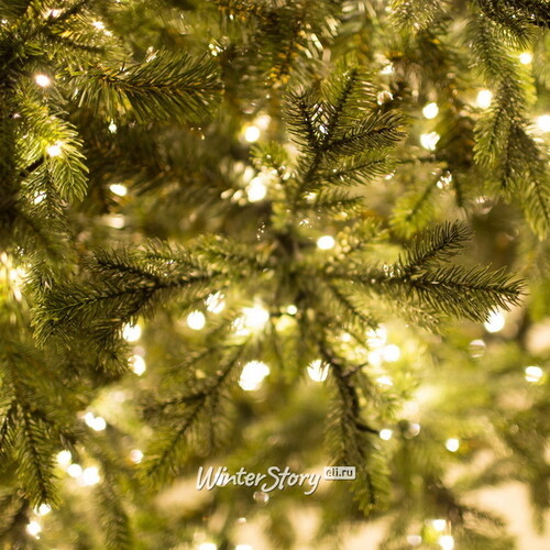 Искусственная елка с лампочками Грацио Премиум 180 см, теплые белые LED, ЛИТАЯ + ПВХ GREEN TREES