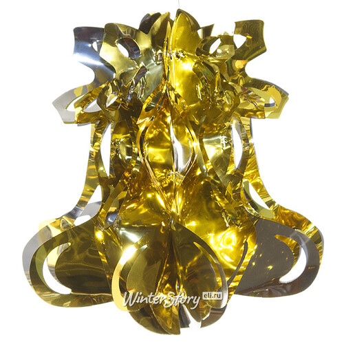 Фигура из фольги Колокольчик 20 см золотой с серебряным Holiday Classics