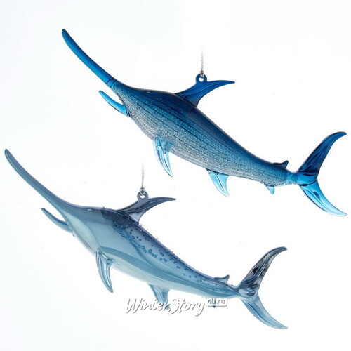 Елочная игрушка Рыба-Меч: Ocean Blue 22 см, подвеска Kurts Adler
