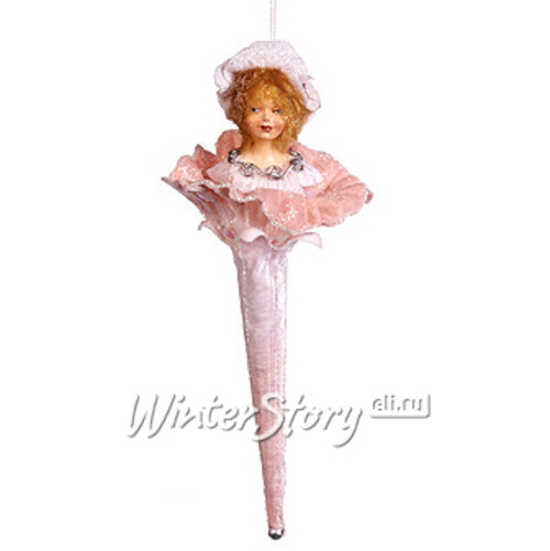 Елочная игрушка Замороженная Цветочная Фея 23 см, розовый, подвеска Goodwill