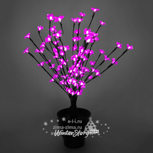 Светодиодное мини дерево в горшке "Цветы Сакуры", 60 см, 96 РОЗОВЫХ LED ламп BEAUTY LED