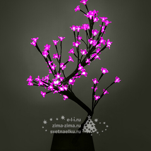 Светодиодное мини дерево "САКУРА БОНСАЙ", 45 см, 64 РОЗОВЫХ  LED ламп BEAUTY LED