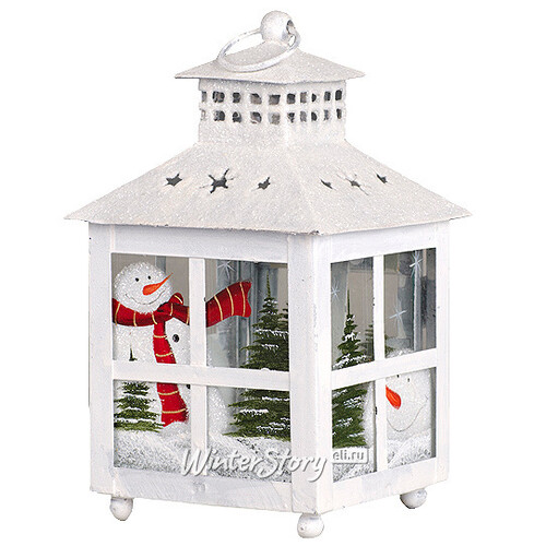 Фонарик рождественский Старинные окна, белый, 11*11*18 см Holiday Classics