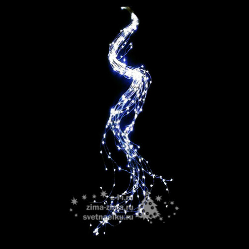 Гирлянда Конский хвост 25*2.5 м, 700 холодных белых MINILED ламп, проволока - цветной шнур BEAUTY LED
