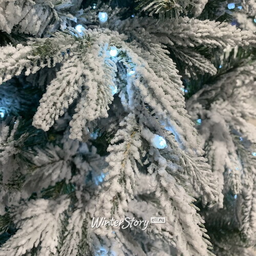 Искусственная елка с лампочками Маттерхорн заснеженная 180 см, 185 LED ламп, ЛИТАЯ + ПВХ Crystal Trees