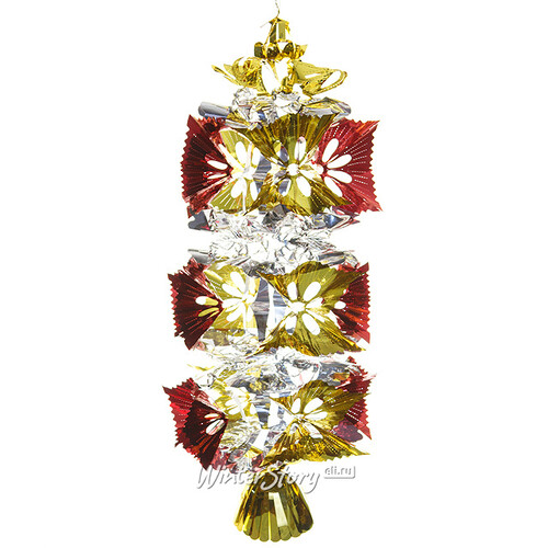 Фигура из фольги Фонарик 25 см золотой-серебро-красный Holiday Classics