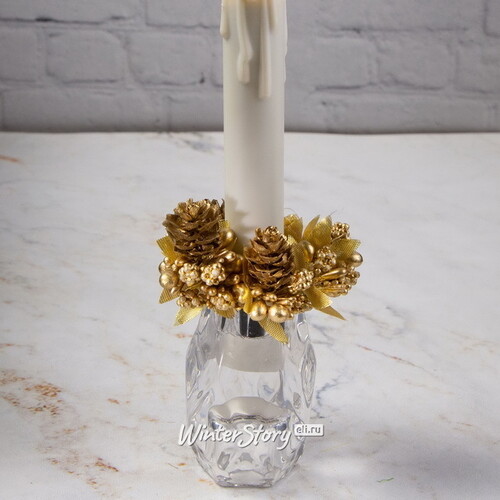 Украшение для свечи Золотой Венец 7 см Swerox