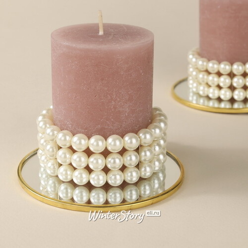 Декоративная свеча Рикардо 8*6 см розовая Koopman