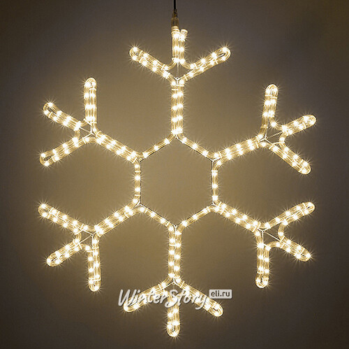 Светодиодная снежинка Агиллар 50 см, теплые белые LED, IP44 BEAUTY LED