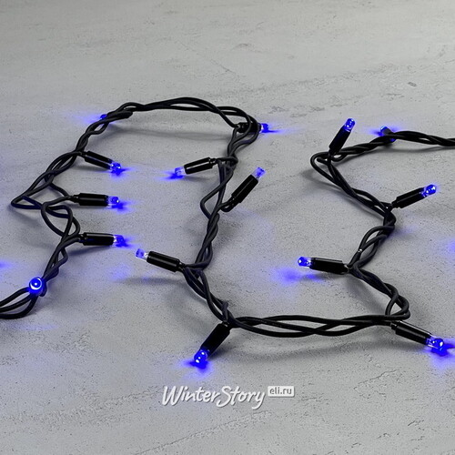 Уличная гирлянда Legoled 75 синих LED ламп 10 м, мерцание 100%, черный КАУЧУК, соединяемая, IP44 BEAUTY LED