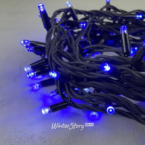 Уличная гирлянда Legoled 100 синих LED, холодное мерцание, 10 м, черный КАУЧУК, соединяемая, IP65 BEAUTY LED
