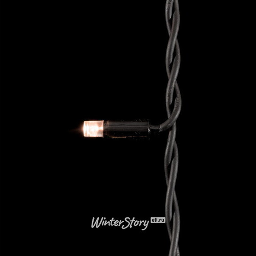 Светодиодная бахрома Legoled 3.1*0.5 м, 120 теплых белых LED, черный КАУЧУК, соединяемая, IP54 BEAUTY LED