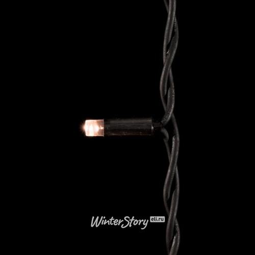 Светодиодная бахрома Legoled 3.2*0.9 м, 168 экстра теплых LED, холодное мерцание, черный КАУЧУК, соединяемая, IP54 BEAUTY LED