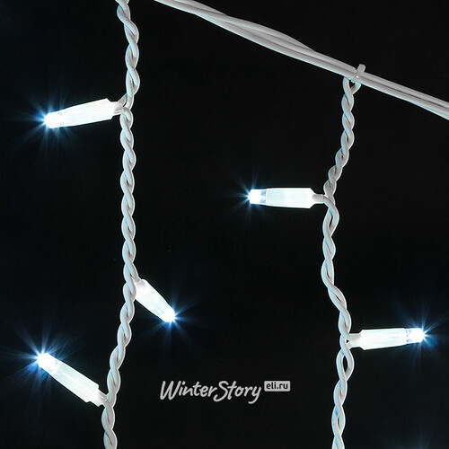 Светодиодная бахрома Legoled 3.1*0.9 м, 232 холодных белых LED, белый КАУЧУК, соединяемая, IP54 BEAUTY LED