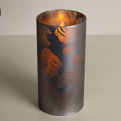Светодиодная свеча в стакане Gambetta 15 см, на батарейках Peha