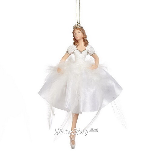 Елочная игрушка Балерина Фелиция Орфэлла - Вальс Белоснежного Лотоса 18 см, подвеска Goodwill
