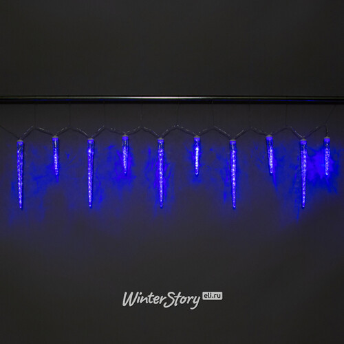 Гирлянда для дома Тающие Сосульки Каскад 10 шт, 100 синих LED ламп, прозрачный ПВХ, 1.8 м, IP20 Snowhouse
