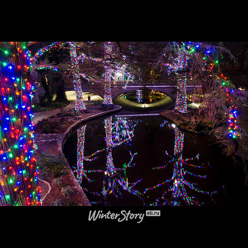 Гирлянды на деревья Клип Лайт - Спайдер 100 м, 1000 разноцветных LED ламп, черный ПВХ, IP44 BEAUTY LED