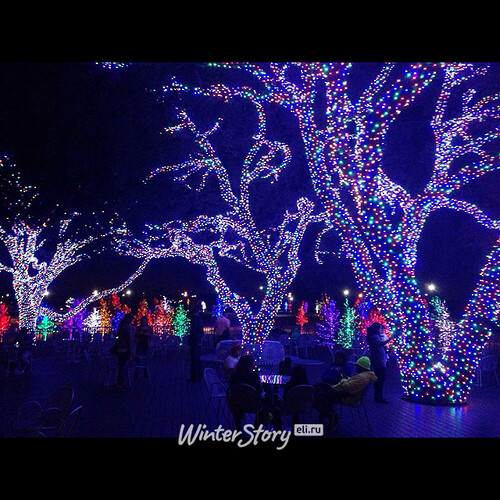 Гирлянды на дерево Клип Лайт Quality Light 100 м, 1000 разноцветных LED ламп, черный ПВХ, IP44 BEAUTY LED