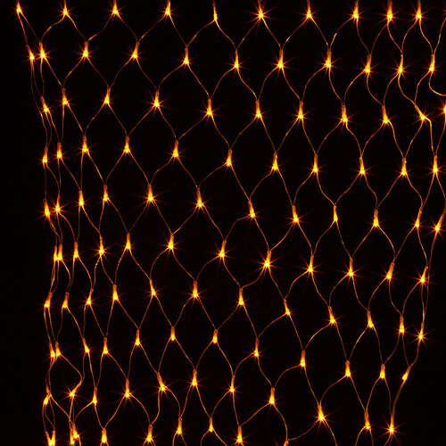 Гирлянда Сетка 1.5*1 м, 144 желтых LED ламп, прозрачный ПВХ, уличная, соединяемая, IP44 Snowhouse