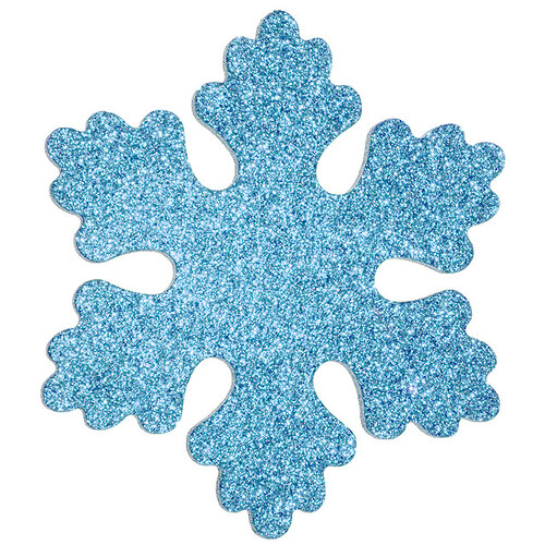 Елочная игрушка Снежинка Облако 10 см голубая, 4 шт, пеноплекс МанузинЪ