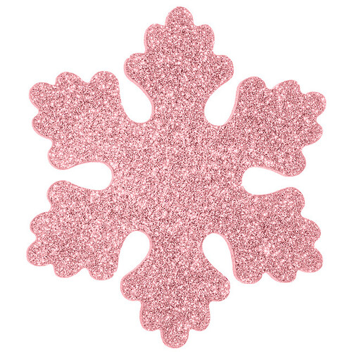 Елочная игрушка Снежинка Облако 14 см розовая, 4 шт, пеноплекс МанузинЪ