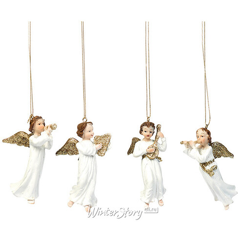 Елочное украшение "Ангел с дудочкой", 10 см, подвеска Goodwill