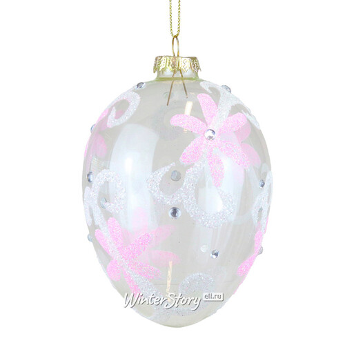 Подвесное украшение Pink Flower 12 см, стекло Goodwill