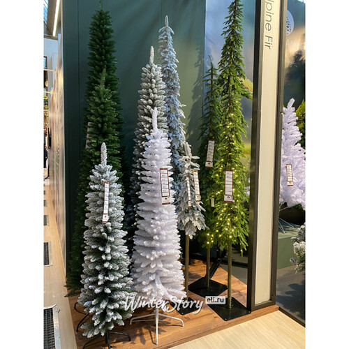Искусственная белая елка Пенсел Пайн заснеженная 210 см, ПВХ уцененная Kaemingk