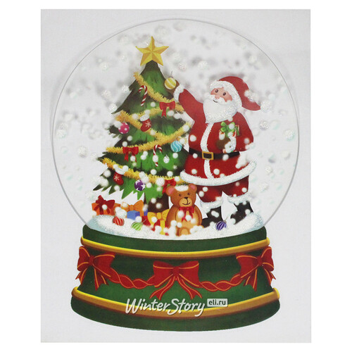 Новогодняя наклейка на окно Magic Snowball - Санта 29*35 см Peha