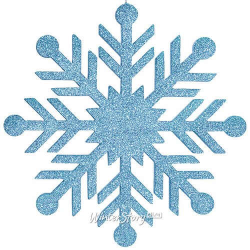 Снежинка "Резная" искристая, 60 см, голубой, уцененный Снегурочка