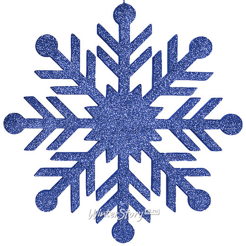 Украшение на потолок Снежинка 50 см синяя, пеноплекс МанузинЪ
