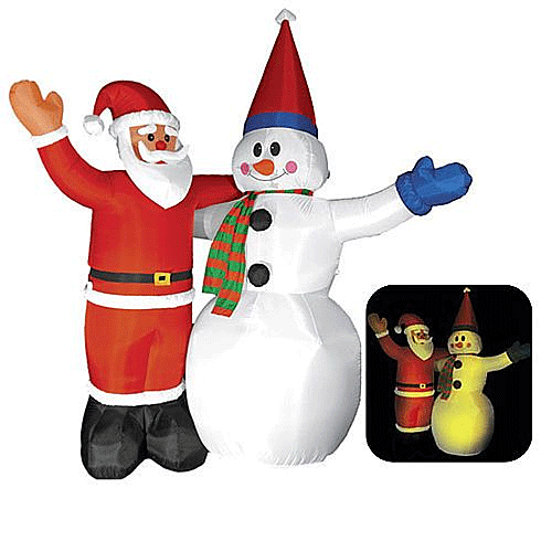 Дед Мороз и Снеговик (подсветка), 2,4м