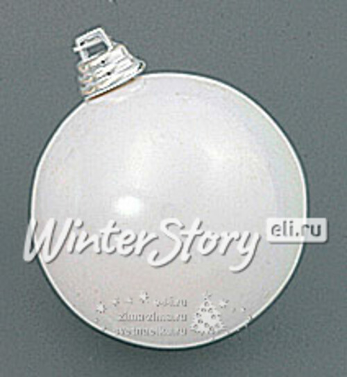 Пластиковый глянцевый шар ЭЛИТ 6 см белый (перламутровый) Holiday Classics