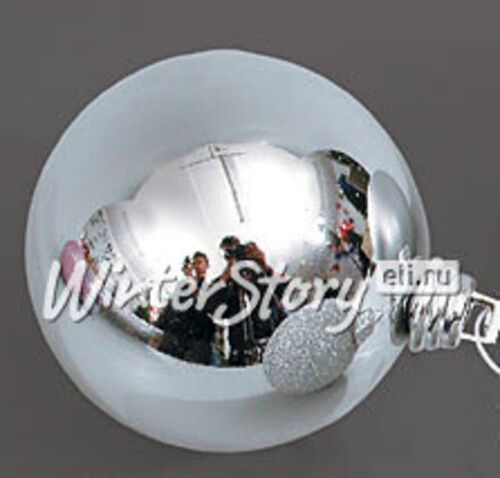 Пластиковый глянцевый шар ЭЛИТ 6 см серебро Holiday Classics
