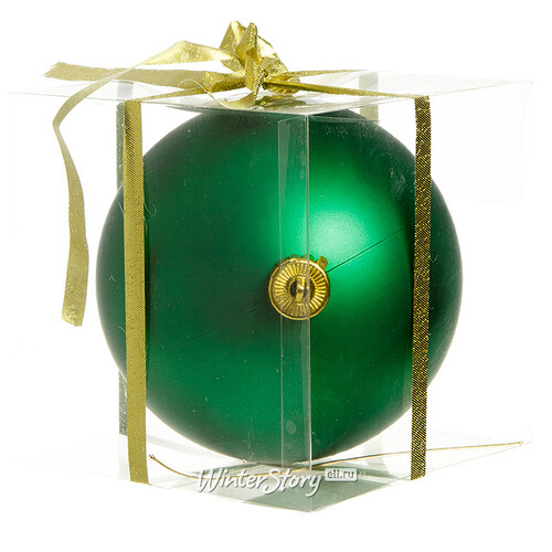 Пластиковый шар 15 см зеленый матовый, Snowhouse Snowhouse