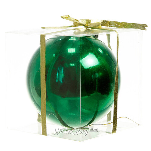 Пластиковый шар 15 см зеленый глянцевый, Snowhouse Snowhouse