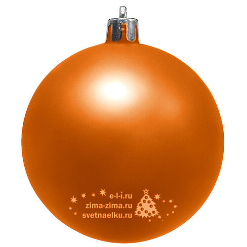Набор пластиковых матовых шаров 8 см оранжевый, 6 шт, Snowhouse Snowhouse